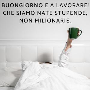 Frasi divertenti di buongiorno