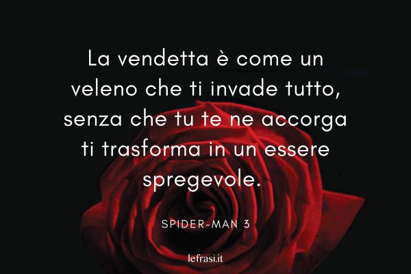 Frasi sulla Vendetta - La vendetta è come un veleno che ti invade tutto, senza che tu te ne accorga ti trasforma in un essere spregevole. 