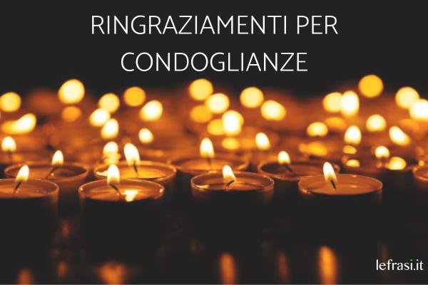 Ringraziamenti Condoglianze Ricevute